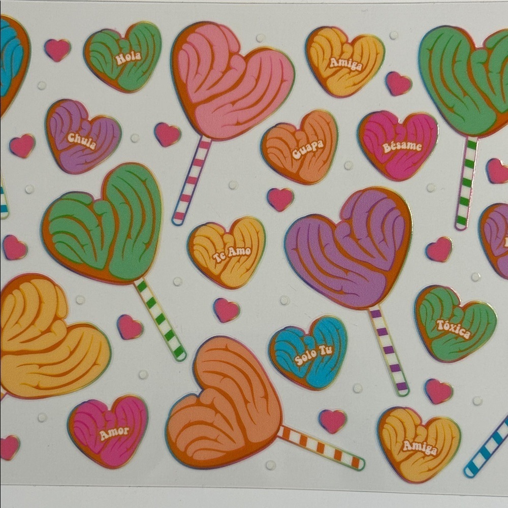 Heart Pops Cup Decal